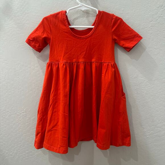 Hanna Andersson Tangy Red Skater Dress - Picture 5 of 7